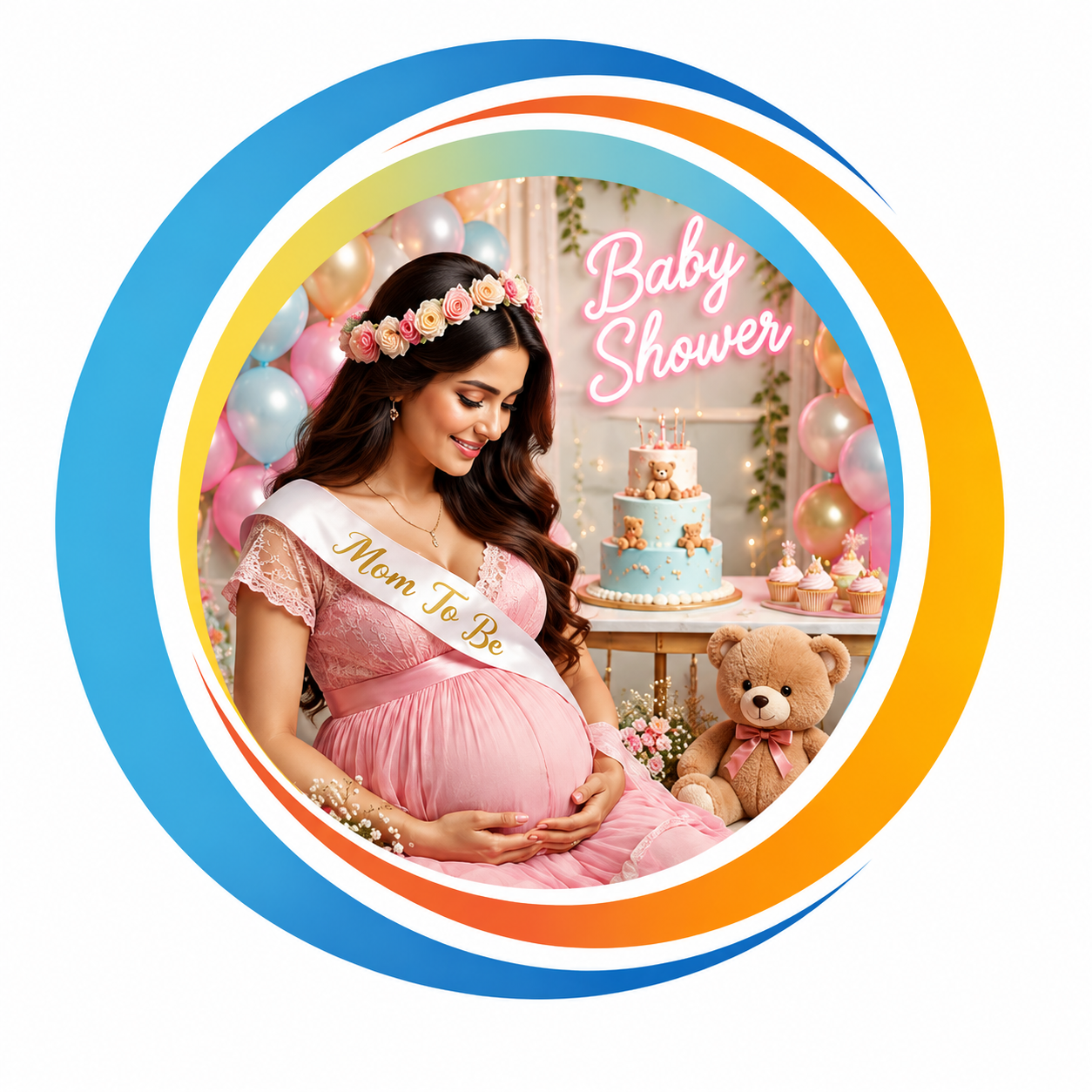 English Baby Shower Invitation Card