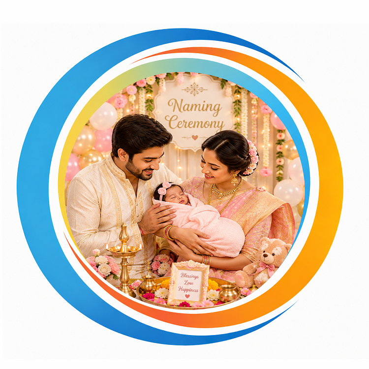 English Naming Ceremony Invitation Card