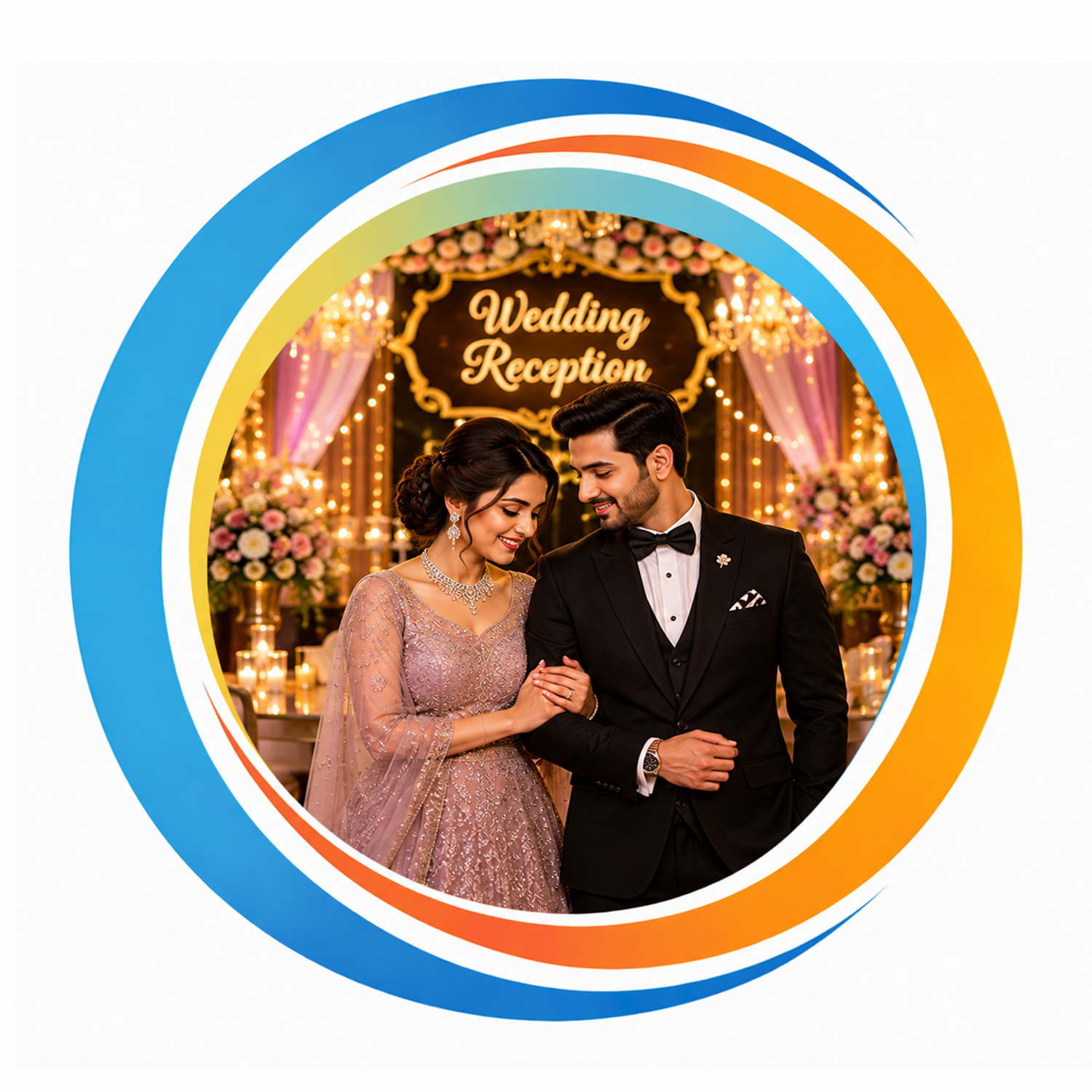 English Wedding Reception Invitation Card